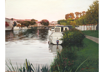Koji Nishifusa　Sunset and Boat